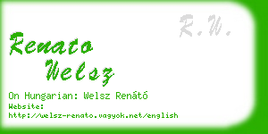 renato welsz business card